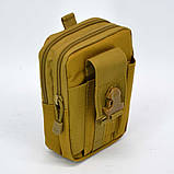 Багатофункціональна навісна сумка-органайзер для телефона в камуфляжі койот, фото 3