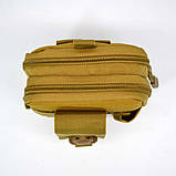 Багатофункціональна навісна сумка-органайзер для телефона в камуфляжі койот, фото 7