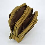 Багатофункціональна навісна сумка-органайзер для телефона в камуфляжі койот, фото 10