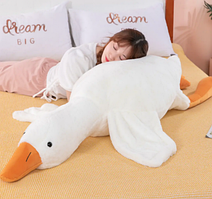 Дитяча мяка іграшка-подушка SUNROZ "Гусь-обнімусь" 70см