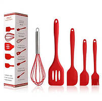 Набір кухонного приладдя kitchenWare 5 предметів, red