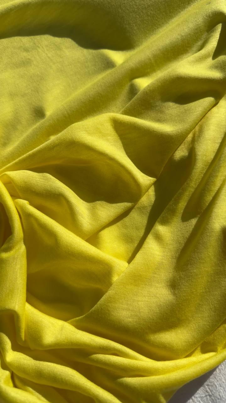 Трикотаж напівпрозорий лимон