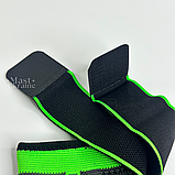 Еластичний компресійний бандаж для гомілкостопу, спортивний фіксатор на гомілкостоп Сірий с зеленим SU-01267, фото 5