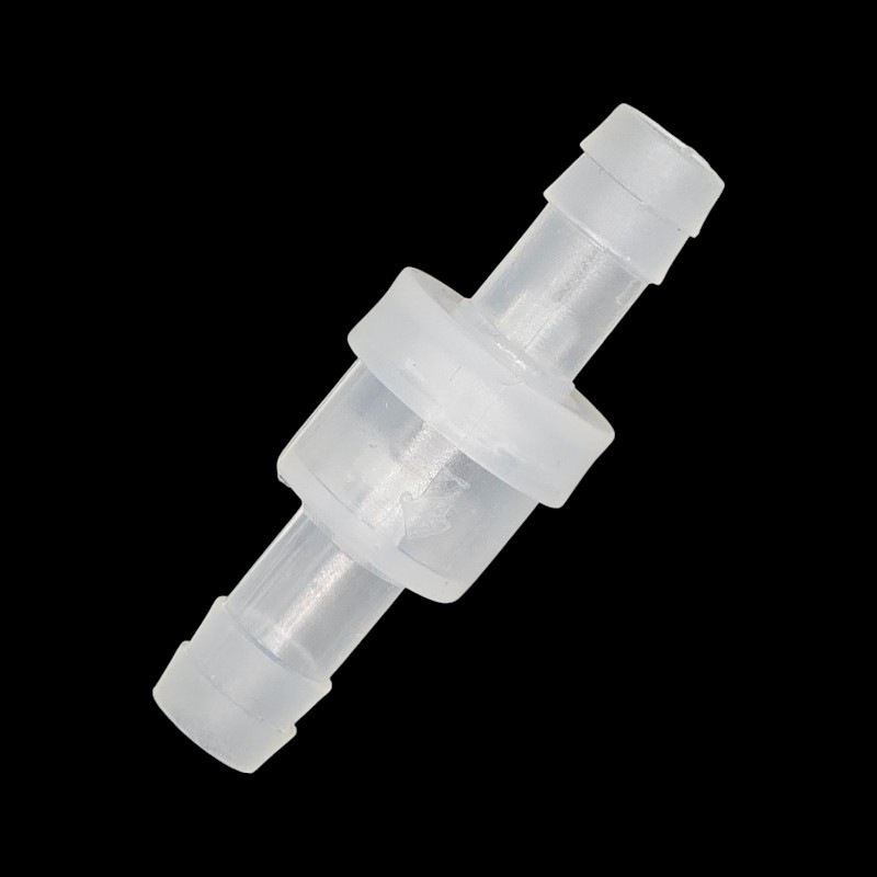 Зворотний клапан для шланга 20 мм прозорий пружинний тип, фото 1