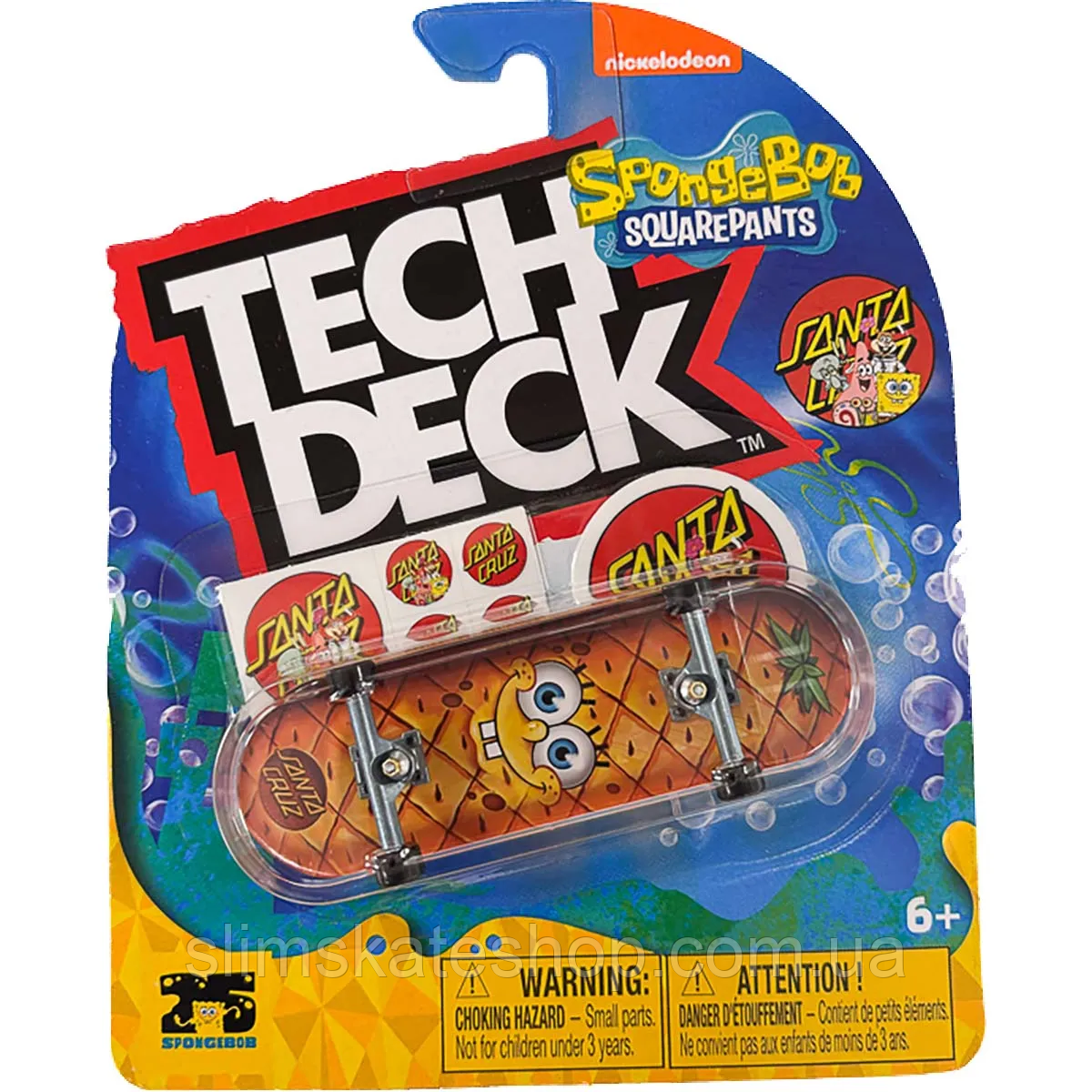 Фінгерборд Tech Deck Santa Cruz Skateboards x SpongeBob SquarePants 32 мм