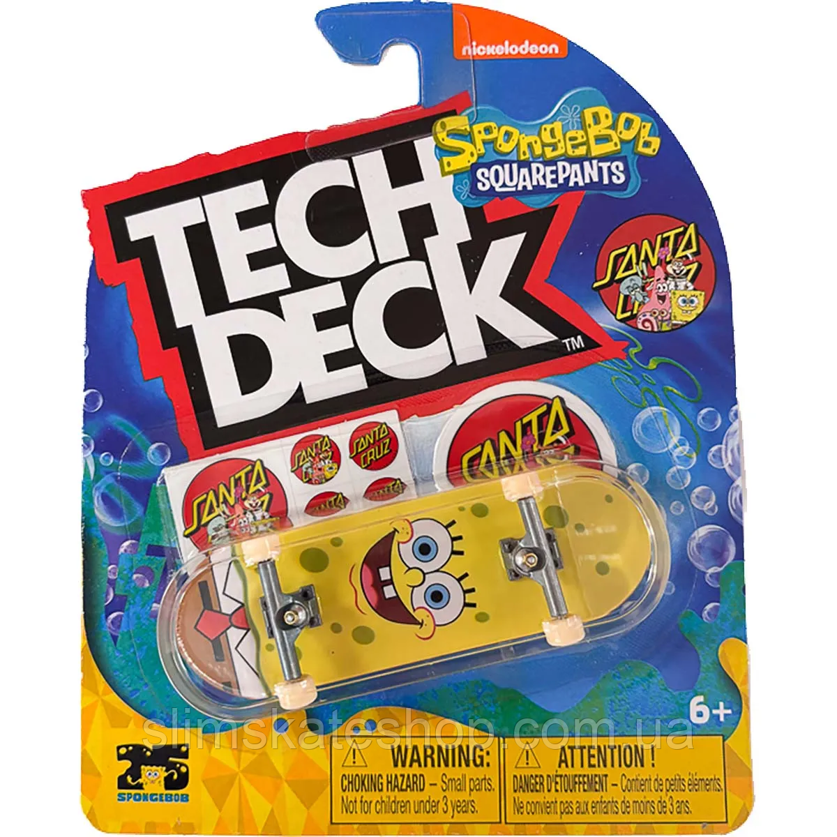 Фінгерборд Tech Deck Santa Cruz Skateboards x SpongeBob SquarePants 32 мм