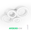 Люстра VIVID 42W AL6164-1 ARD біла Ardero "чотири кола" 3000К-6500К 4000Lm LED з пультом ДУ 590х380х125мм, фото 4