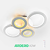 Люстра VIVID 42W AL6164-1 ARD біла Ardero "чотири кола" 3000К-6500К 4000Lm LED з пультом ДУ 590х380х125мм, фото 5
