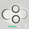 Люстра VIVID 42W AL6164-1 ARD біла Ardero "чотири кола" 3000К-6500К 4000Lm LED з пультом ДУ 590х380х125мм, фото 3