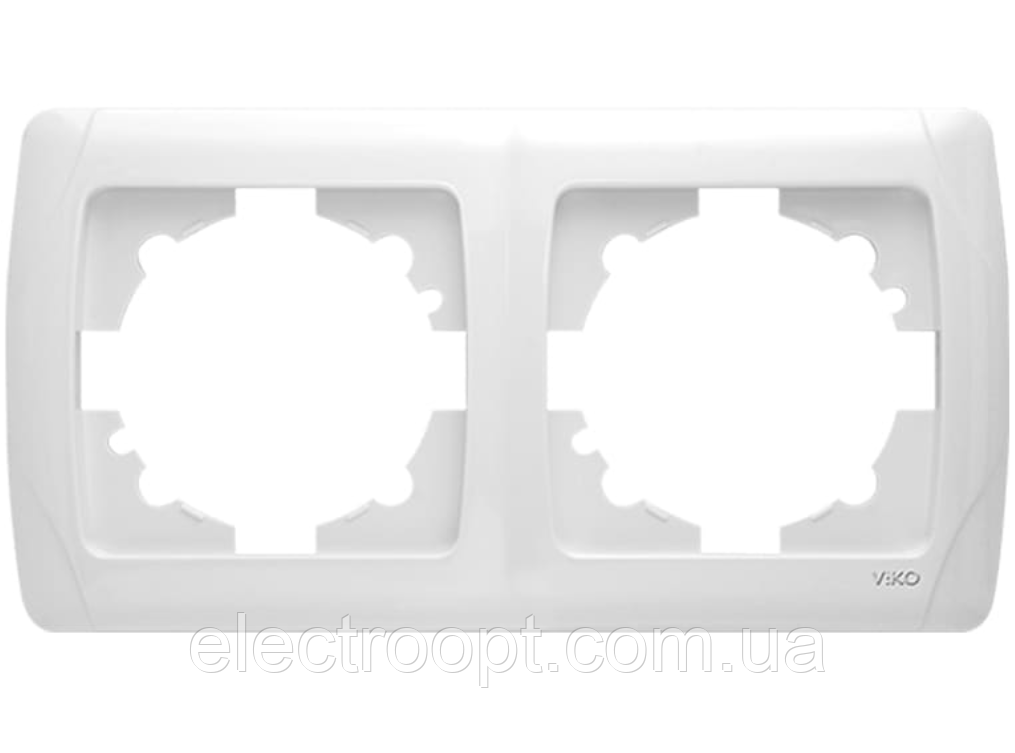 Рамка 2 поста горизонтальна VIKO Carmen (білого кольору)