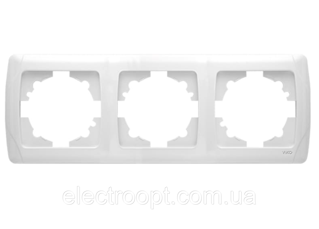 Рамка 3 поста горизонтальна VIKO Carmen (білого кольору)