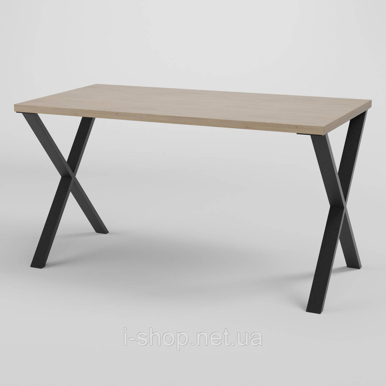 Стіл обідній лофт Неман ПЕРС 1380x675 Дуб кремона торро/Чорний