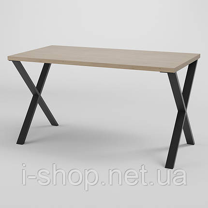 Стіл обідній лофт Неман ПЕРС 1380x675 Дуб кремона торро/Чорний, фото 1
