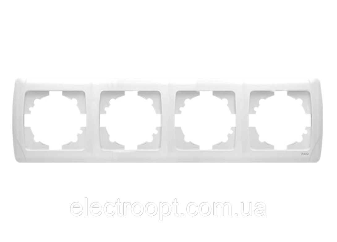 Рамка 4 поста горизонтальна VIKO Carmen (білого кольору)
