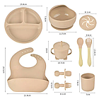 Набір для годування дитини Livman, із силікону, 6+ міс., 10 предметів, фото 2