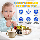 Набір для годування дитини Livman, із силікону, 6+ міс., 10 предметів, фото 3