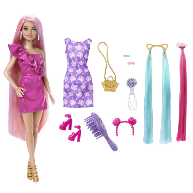 Лялька Барбі Дивовижні зачіски Barbie Fun & Fancy Extra-Long Colorful Blonde Hair JDC85