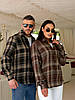 Жіноча та чоловіча сорочка у стилі family look з фланелі, фото 3