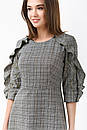 Сукня жіноча сіра в клітинку коротка демісезонна MKRM1208, фото 4