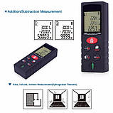 Лазерний далекомір ( лазерна рулетка ) KXL-D80 (0,05-80 м) V куба, S прямокутника, довжина, гіпотенуза, фото 5