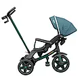 Дитячий триколісний велосипед Tilly Dynamic T-3810 (зелений) з ручкою, PU колесами, капюшоном та музичною фарою, фото 2