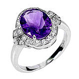 Каблучка. Натуральний аметист. Срібло 925., фото 2