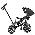 Дитячий триколісний велосипед Tilly Dynamic T-3810 (чорний) з ручкою, PU колесами, капюшоном та музичною фарою, фото 4