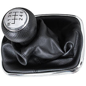 VW Golf IV 97-03 СРІБНА Ручка КПП + багажник з ХРОМОВОЮ рамкою 6 ШВИДКІСТЕЙ 12ММ ОТВ.