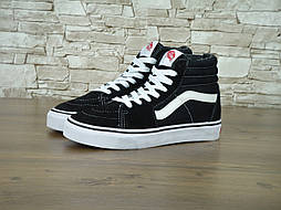 Кеди Vans Old Skool high CANVAS SK8-HI black/white (топ ААА+)