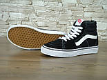 Кеди Vans Old Skool high CANVAS SK8-HI black/white (топ ААА+), фото 2
