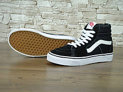 Кеди Vans Old Skool high CANVAS SK8-HI black/white (топ ААА+)