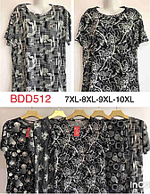 Жіноча футболка матеріал бавовна розмір 7хл-10хл мікс кольору в пакованні від 10 шт.