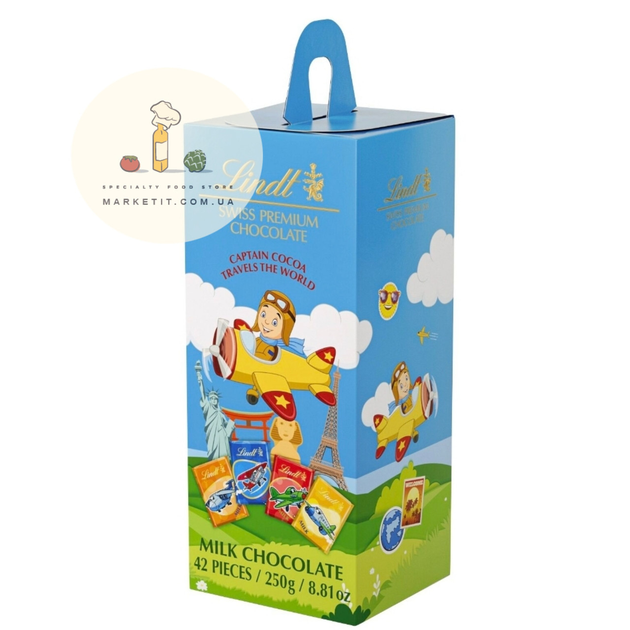 Набор шоколадок Lindt Swiss Premium Captain Cocoa Travel 250 г.