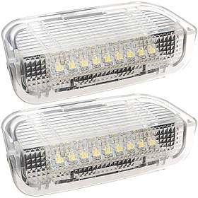 VW Eos Golf V VI Jetta III Passat B6 B7 B8 CC Scirocco Sharan Touareg Підсвічування салону БІЛИЙ LED 2 шт. встановити