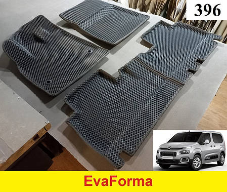 3D килимки EvaForma на Citroen Berlingo III '18-, без центрального підлокітника, 3D килимки EVA, фото 1