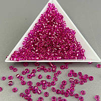 #12/0 Бісер китайський дрібний, 450 г - фуксія глянцевий