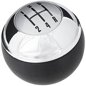 MINI R50 00-06 Ручка КПП ЧОРНА + ХРОМ + СРІБНА КРИШКА 5 ШВИДКІСТЕЙ