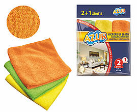 Серветка для прибирання з мікрофібри Azur 2+1 шт 30х30см 026200