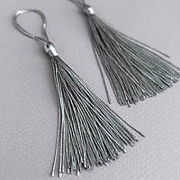 Декоративні китиці для рукоділля 13 см - стальний