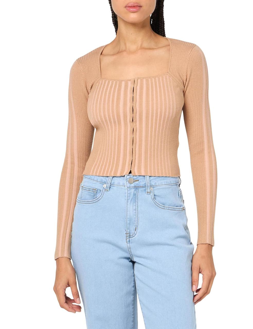 Жіночий укорочений светр Guess 1159842799 (Коричневий XS), фото 1