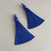 Шовкові китиці для сережок 8 см - електрик