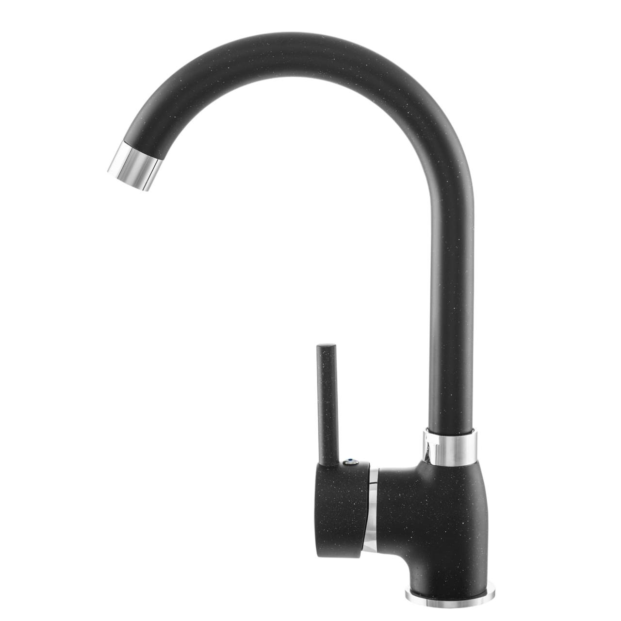 Змішувач для кухні GRANITAN BETA BLACK+ чорний плямистий *, фото 1