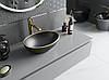 Умивальник (раковина) MEXEN ELZA BLACK GOLD EDGE накладний, фото 5