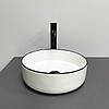 Умивальник (раковина) VBI PRATO WHITE BLACK EDGE накладний, фото 5
