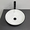 Умивальник (раковина) VBI AMALFI BLACK WHITE накладний, фото 5