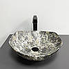 Умивальник (раковина) VBI RONTA DARK GREY STONE MATT накладний, фото 5