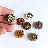 Набор 7 чакр из натуральных камней d = 1, 6 см