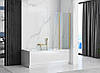 Шторка для ванни REA AGAT-2 80 BRUSHED GOLD складана, фото 2