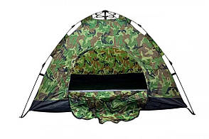 Намет автоматичний однотонний 2-місний для кемпінгу та риболовлі Камуфляжний (2*1.5)
