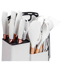 Набір кухонного приладдя 19 предметів Білий Kitchen Set